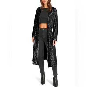 Steve Madden show stopper sequin duster jacket